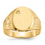 14k 11.0x15.0mm Open Back Diamond Mens Signet Ring Mounting (No Stone Included)