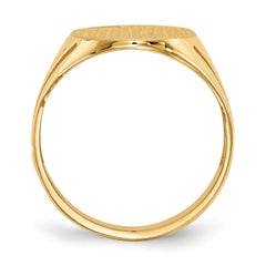 14k 14.0x16.0mm Open Back Diamond Mens Signet Ring Mounting (No Stone Included)