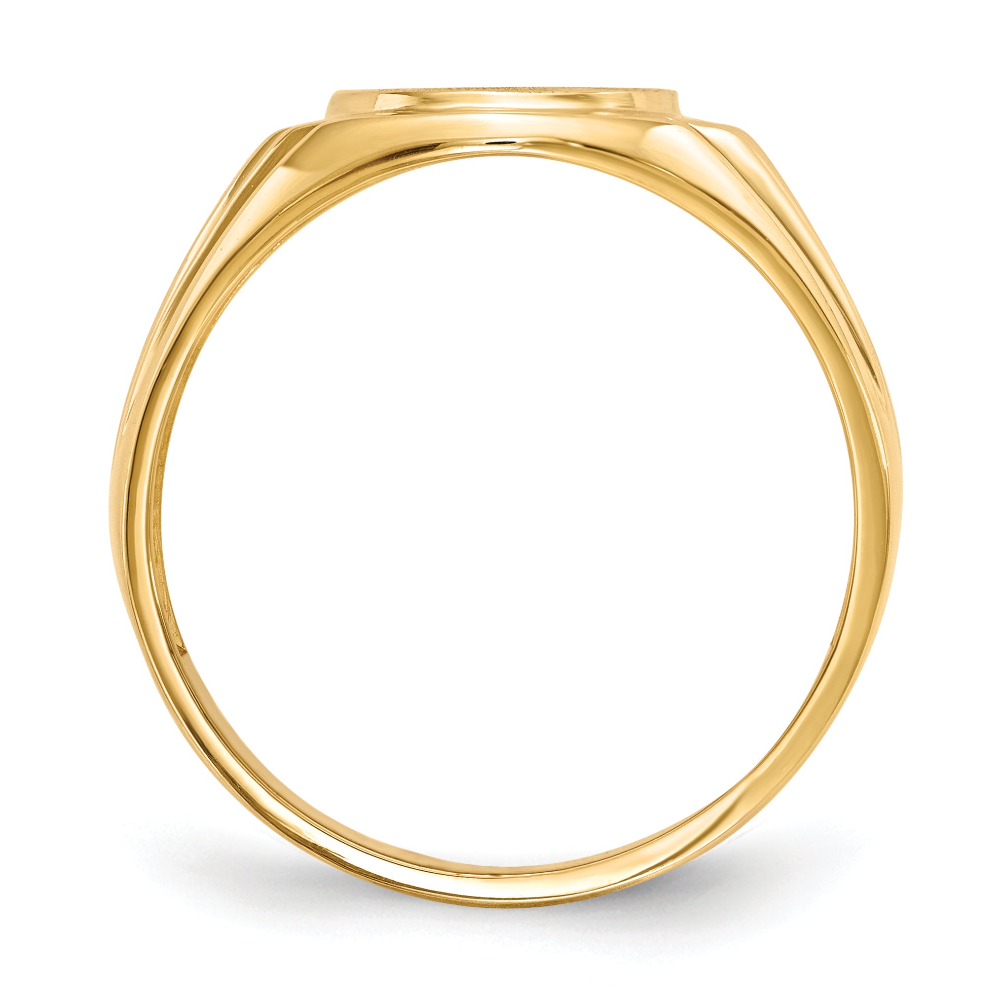 14k 10.0x13.5mm Open Back Diamond Mens Signet Ring Mounting (No Stone Included) Secondary image