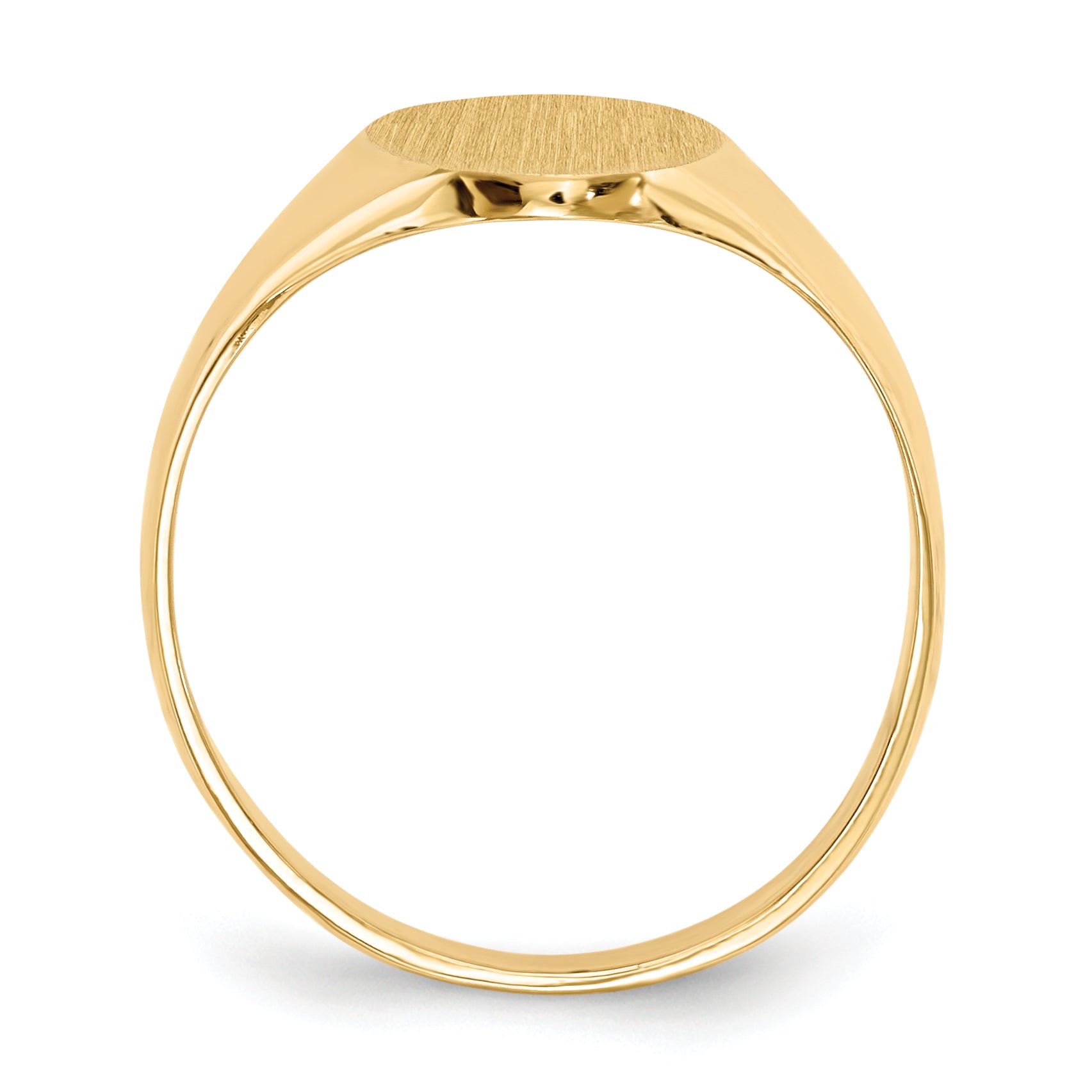 14k 8.5x12.0mm Closed Back Signet Ring Secondary image