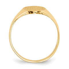 14k 8.5x12.0mm Closed Back Signet Ring