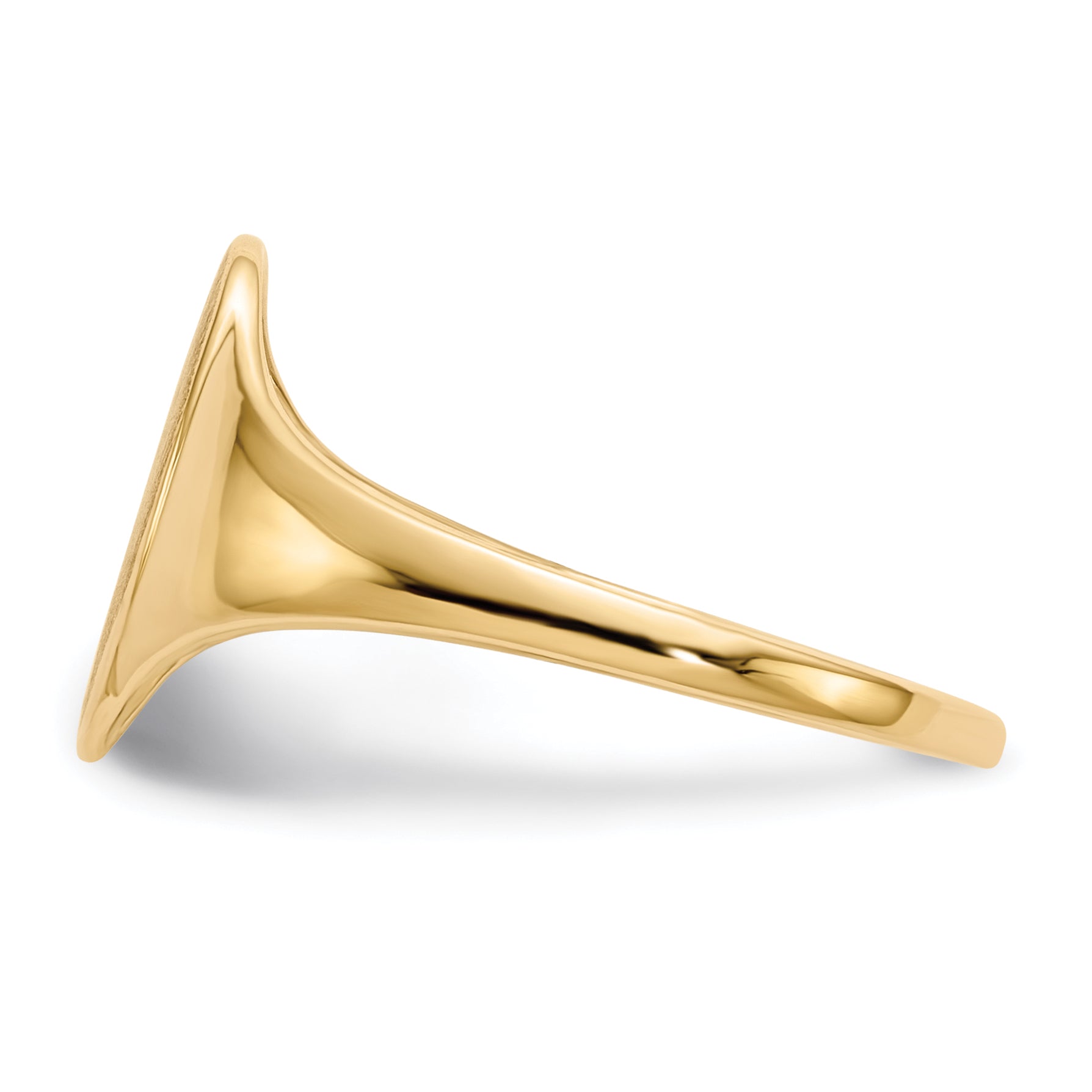 10ky 12.0x8.5mm Open Back Signet Ring Secondary image