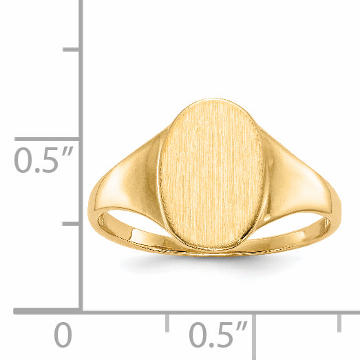 14k 8.5x12.0mm Open Back Signet Ring