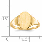 14k 8.5x12.0mm Open Back Signet Ring