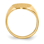 10k 12.0x17.0mm Open Back Signet Ring