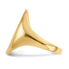 10k 12.0x17.0mm Open Back Signet Ring