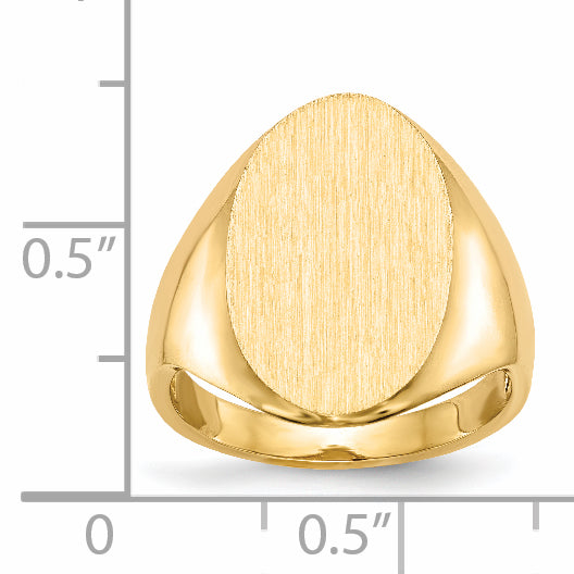 14k 12.0x17.0mm Open Back Signet Ring