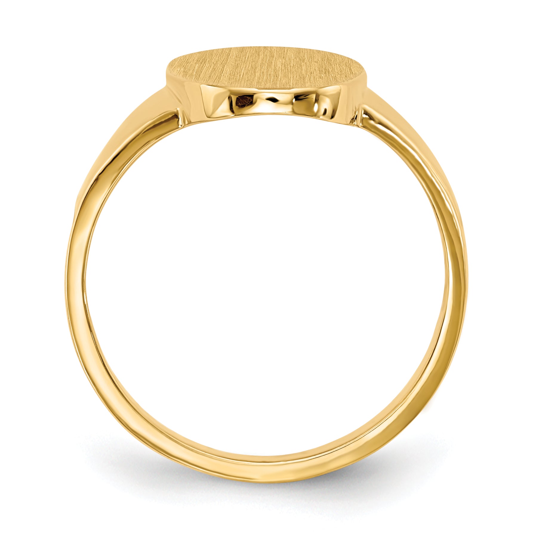 14k 9.0x14.5mm Open Back Signet Ring Secondary image