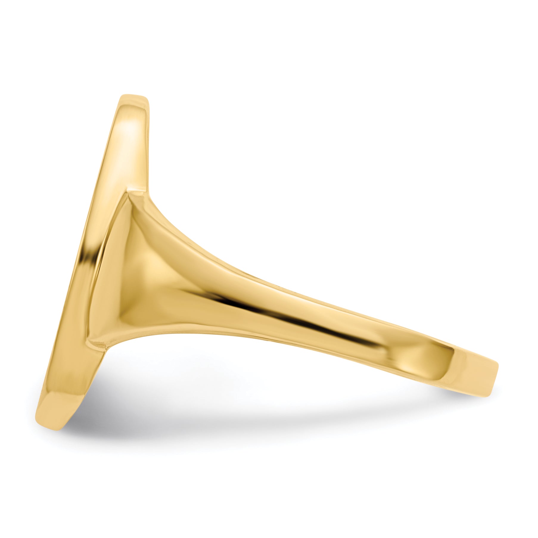 10ky 14.5x9.0mm Open Back Signet Ring Secondary image