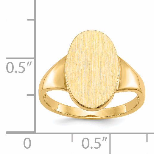 14k 9.0x14.5mm Open Back Signet Ring
