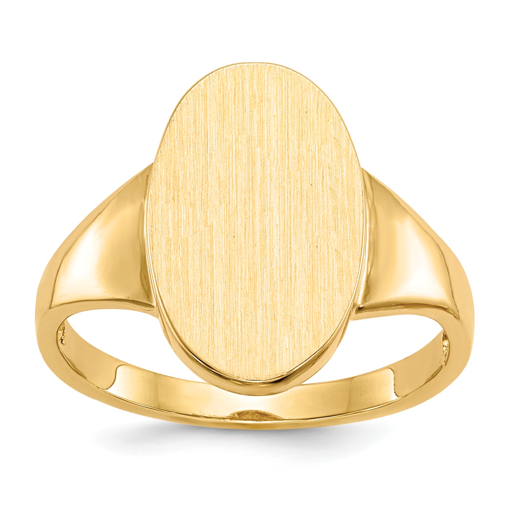 14k 9.0x14.5mm Open Back Signet Ring