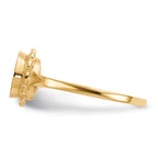 14k 6.5x7.0mm Open Back Signet Ring