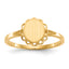 14k 6.5x7.0mm Open Back Signet Ring