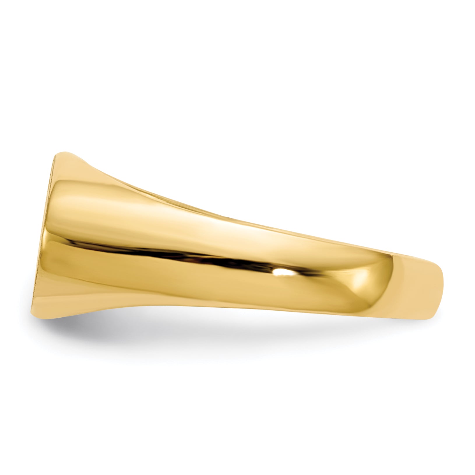 10ky 7.0x13.5mm Open Back Signet Ring Secondary image