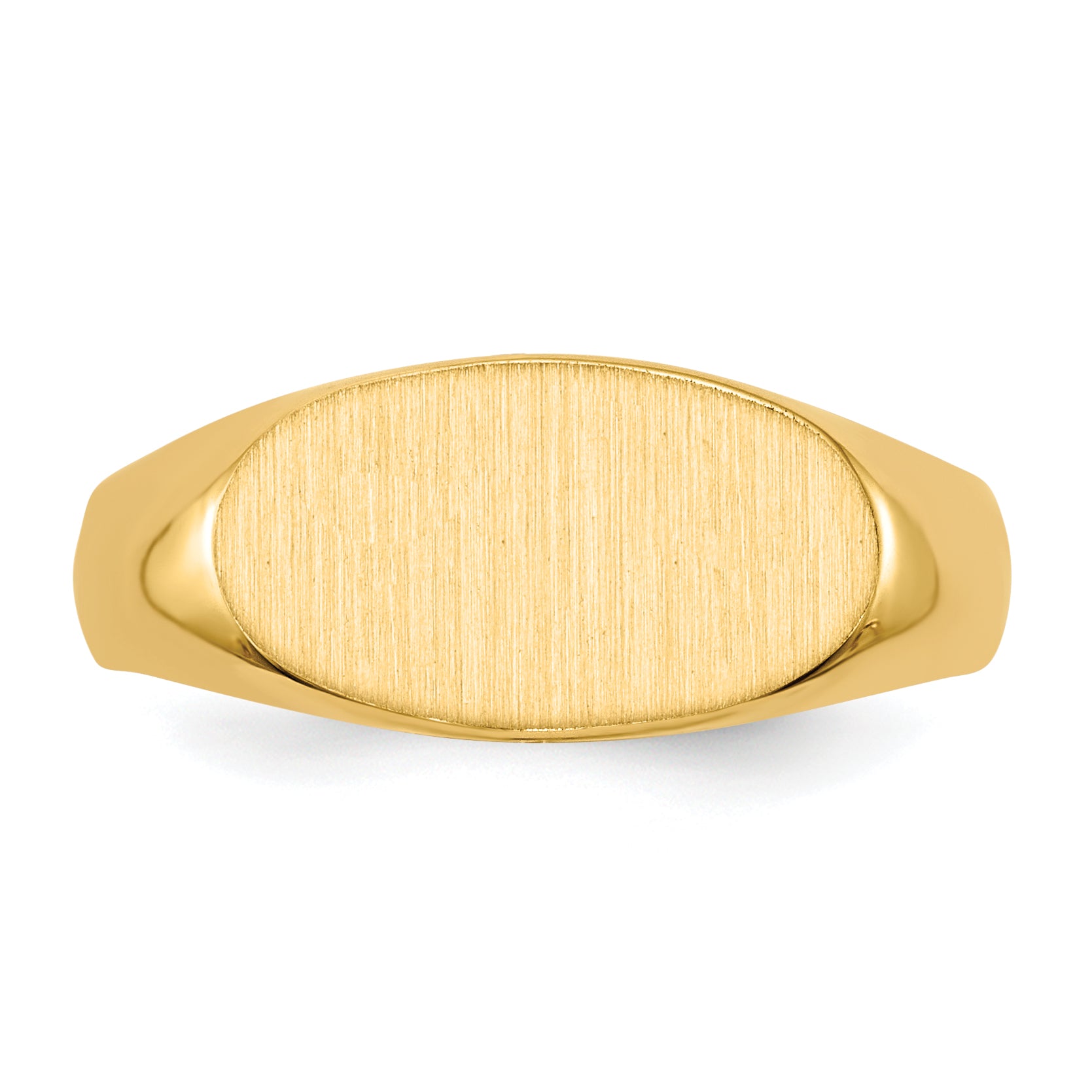 14k 13.5x7.0mm Open Back Signet Ring