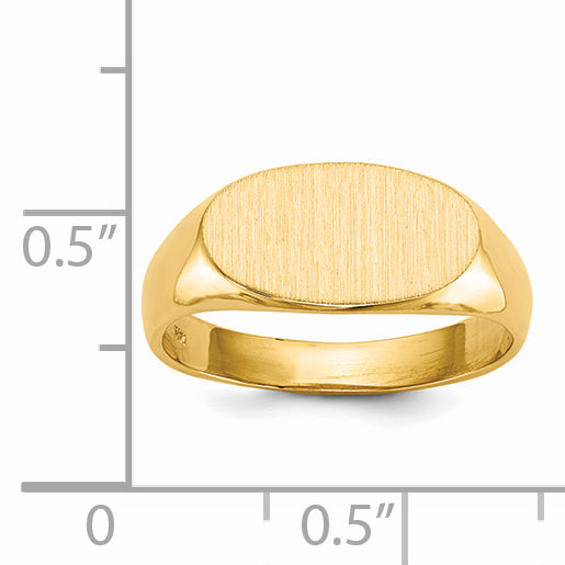 14k 13.5x7.0mm Open Back Signet Ring