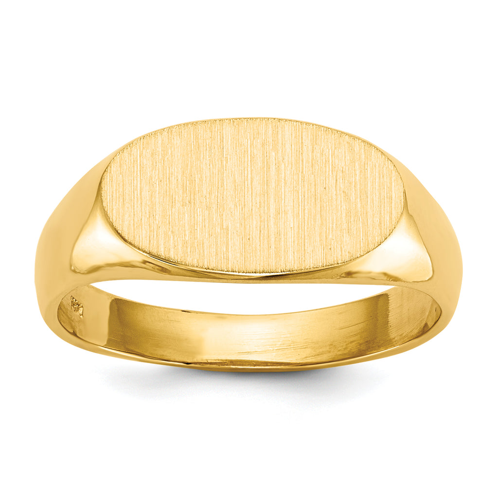 10ky 7.0x13.5mm Open Back Signet Ring