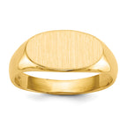 10ky 7.0x13.5mm Open Back Signet Ring