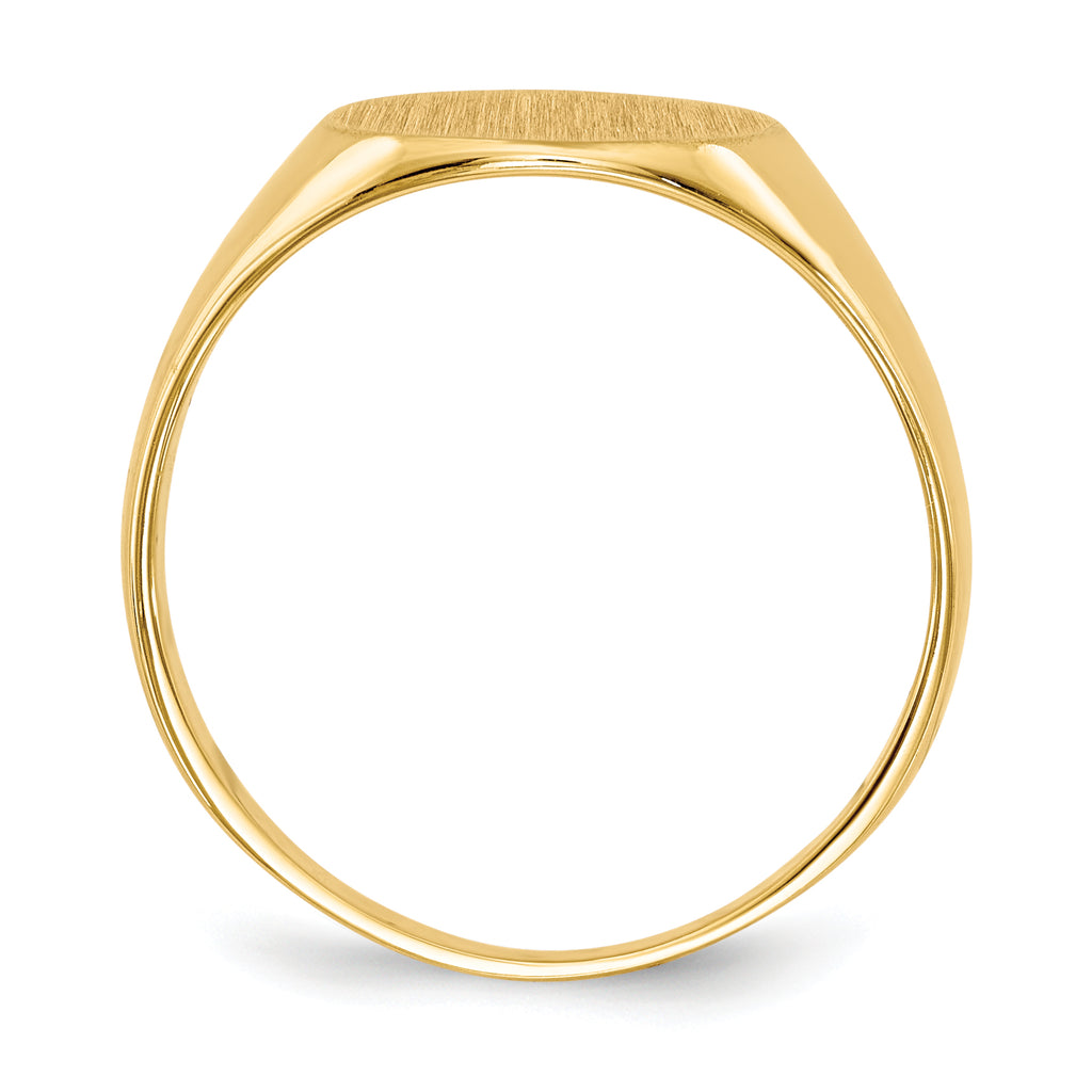 10ky 9.5x10.0mm Closed Back Signet Ring