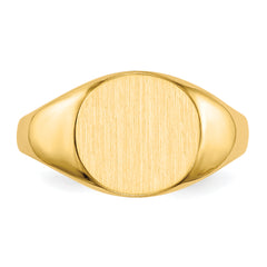 14k 9.5x10.0mm Closed Back Signet Ring