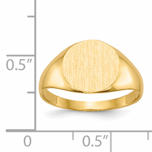 14k 9.5x10.0mm Closed Back Signet Ring