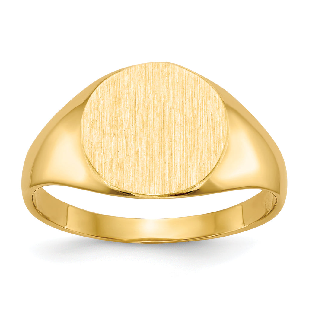 10ky 9.5x10.0mm Closed Back Signet Ring
