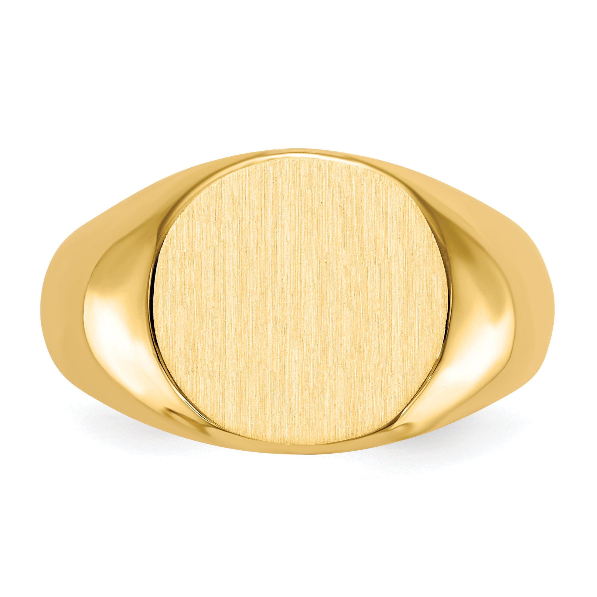 14k 13.5x12.5mm Closed Back Mens Signet Ring