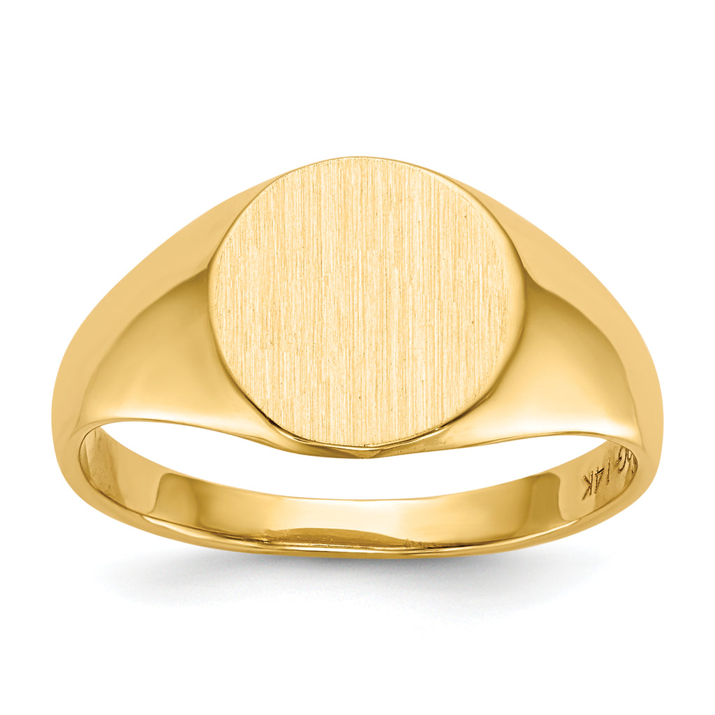 10ky 9.5x10.5mm Open Back Signet Ring