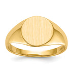 10ky 9.5x10.5mm Open Back Signet Ring