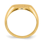10k 12.5x13.5mm Open Back Mens Signet Ring