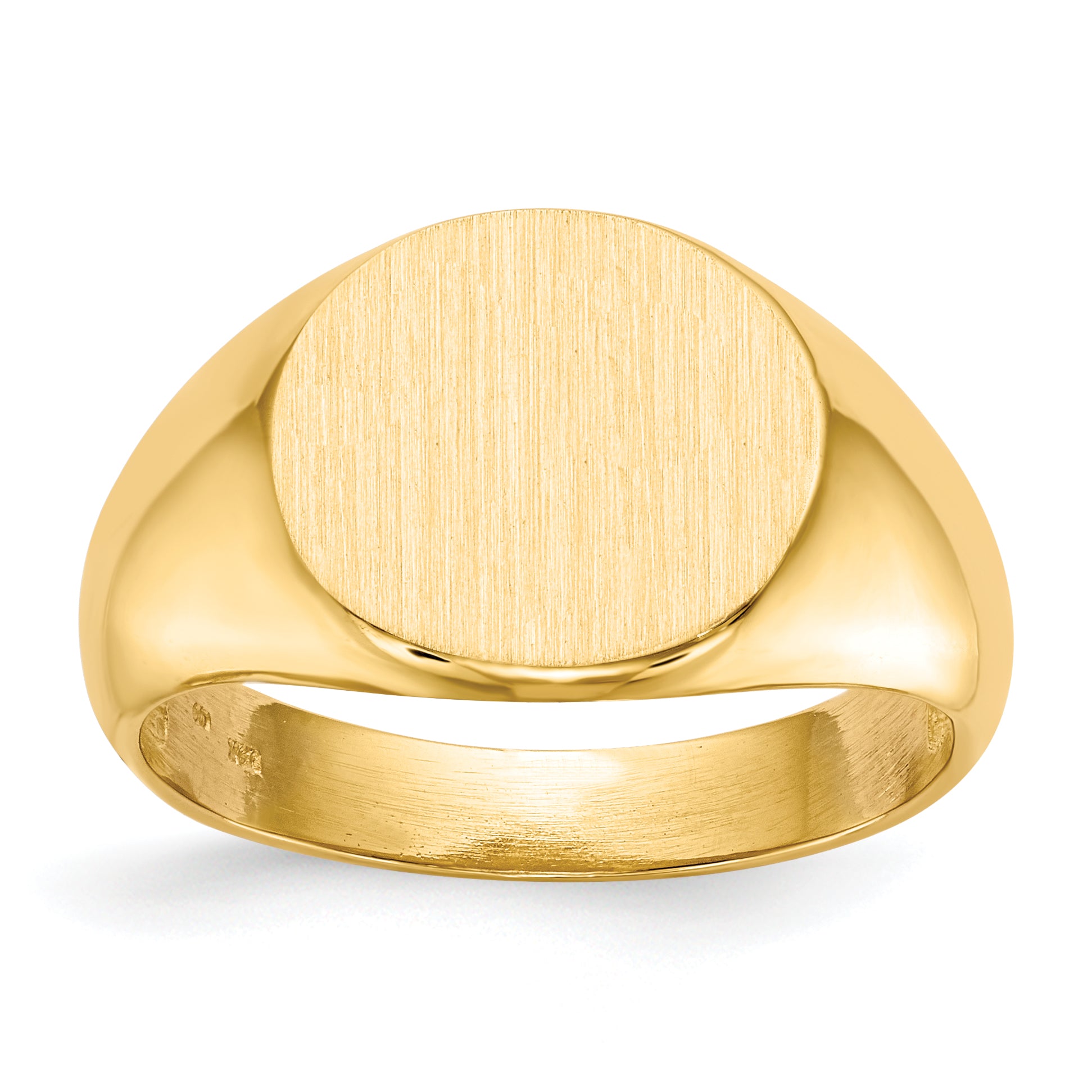 14k 13.5x12.5mm Open Back Mens Signet Ring Main image