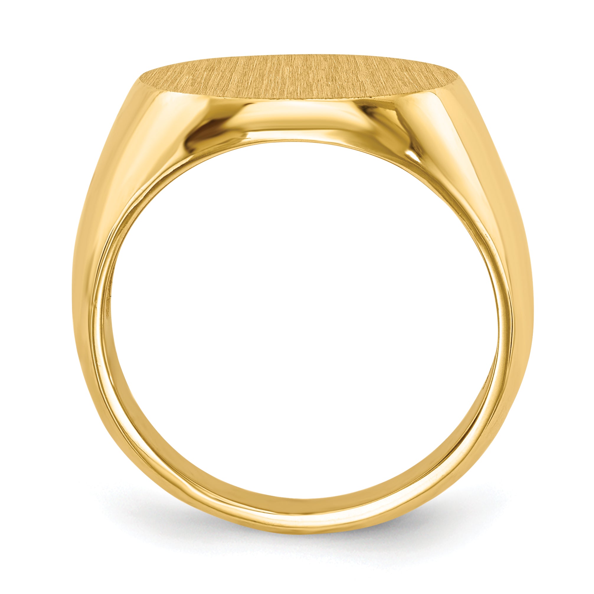 10k 15.0x15.5mm Open Back Signet Ring Secondary image