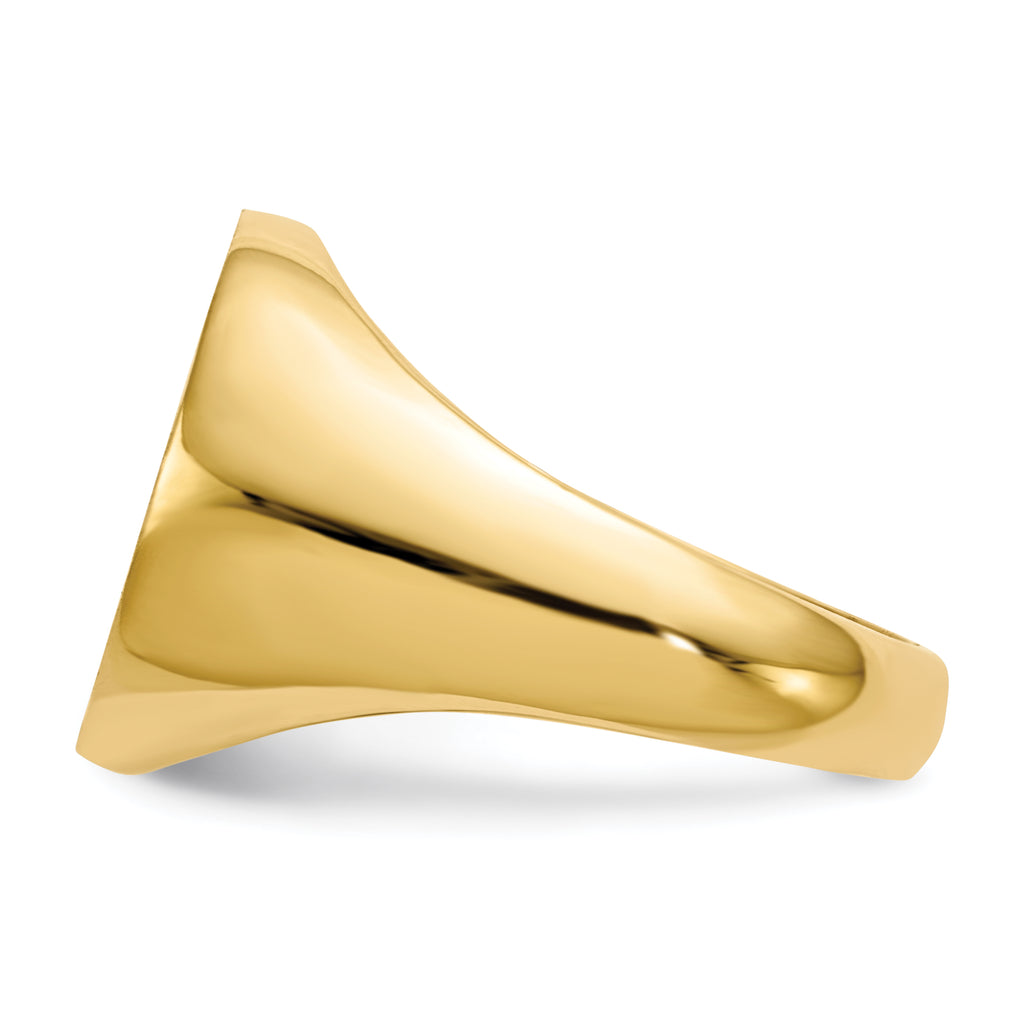 14k 15.5x15.0mm Open Back Signet Ring