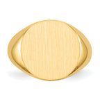 14k 15.5x15.0mm Open Back Signet Ring