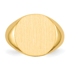 14k 15.5x15.0mm Open Back Signet Ring