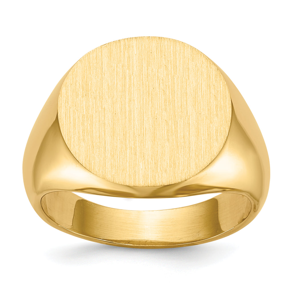 10k 15.0x15.5mm Open Back Signet Ring