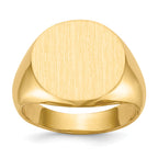 10k 15.0x15.5mm Open Back Signet Ring