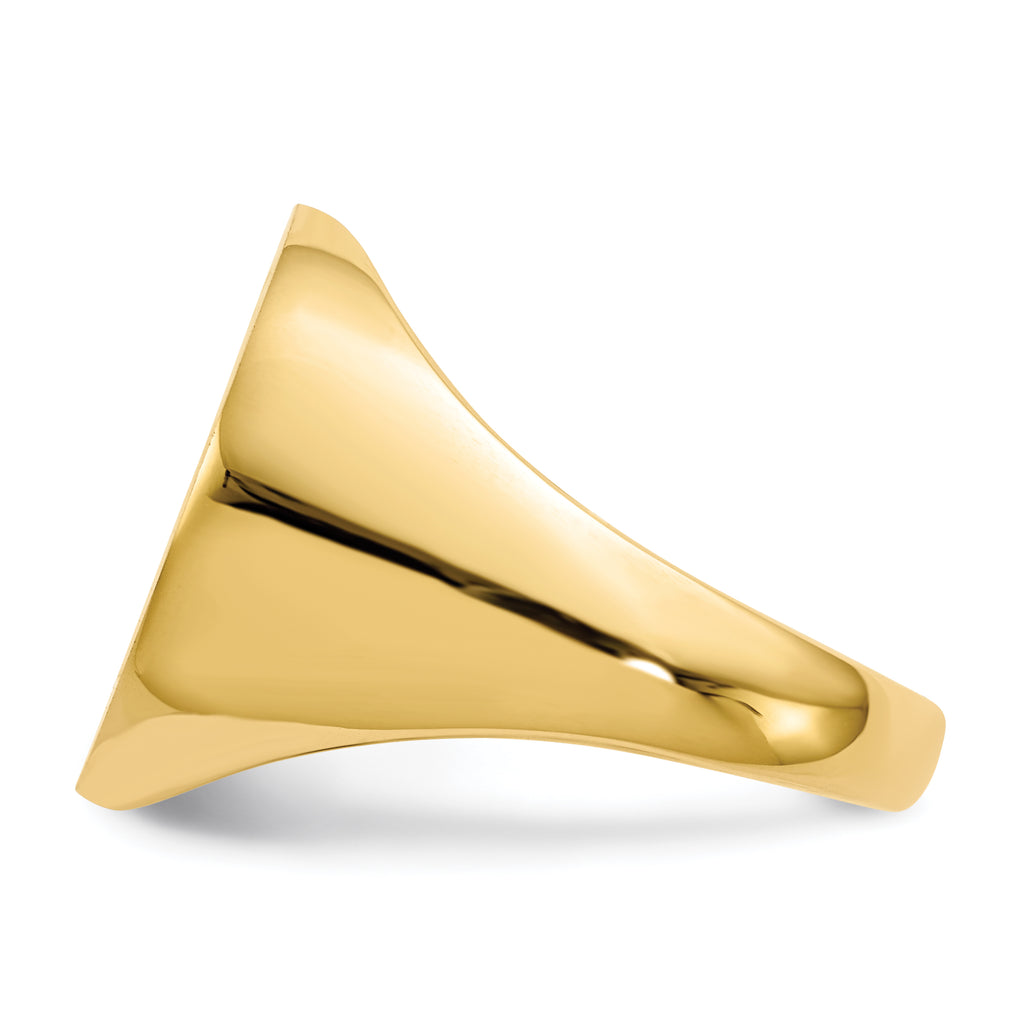 10ky 17.5x18.0mm Open Back Men's Signet Ring