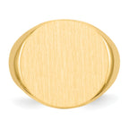 14k 18.0x17.5mm Open Back Mens Signet Ring
