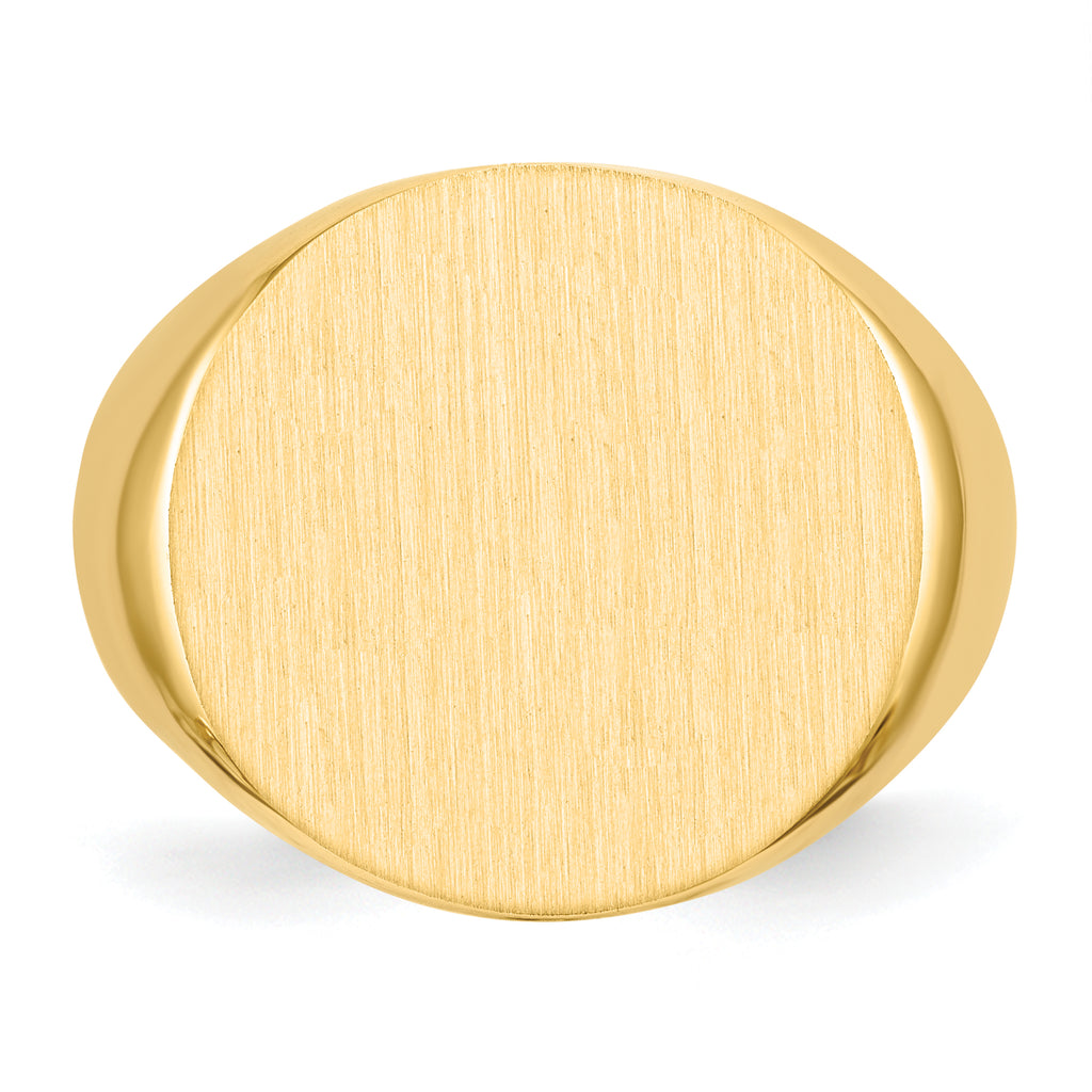 10ky 17.5x18.0mm Open Back Men's Signet Ring