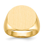 10ky 17.5x18.0mm Open Back Men's Signet Ring