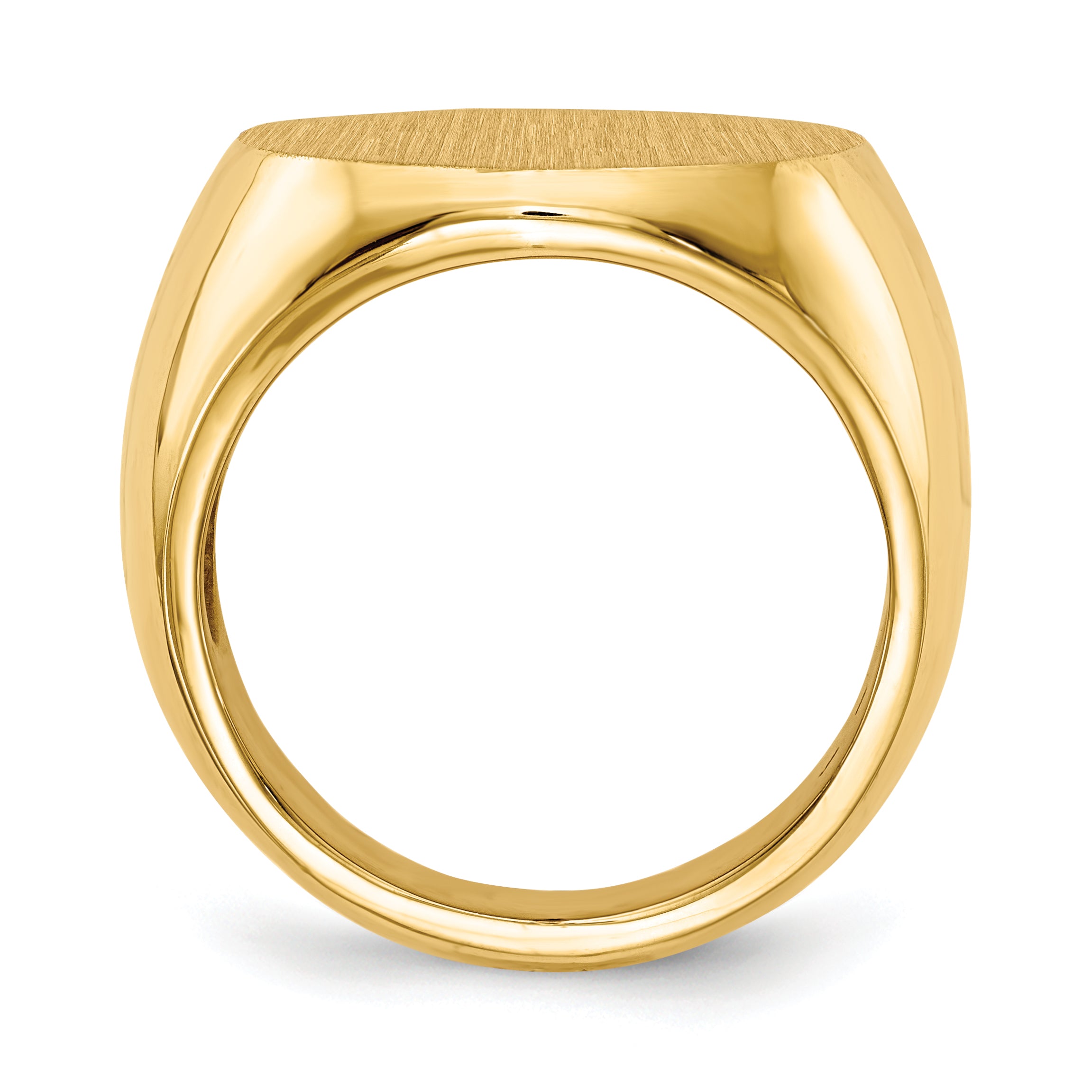 10ky 18.0x18.0mm Open Back Men's Signet Ring Main image