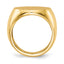 10ky 18.0x18.0mm Open Back Men's Signet Ring