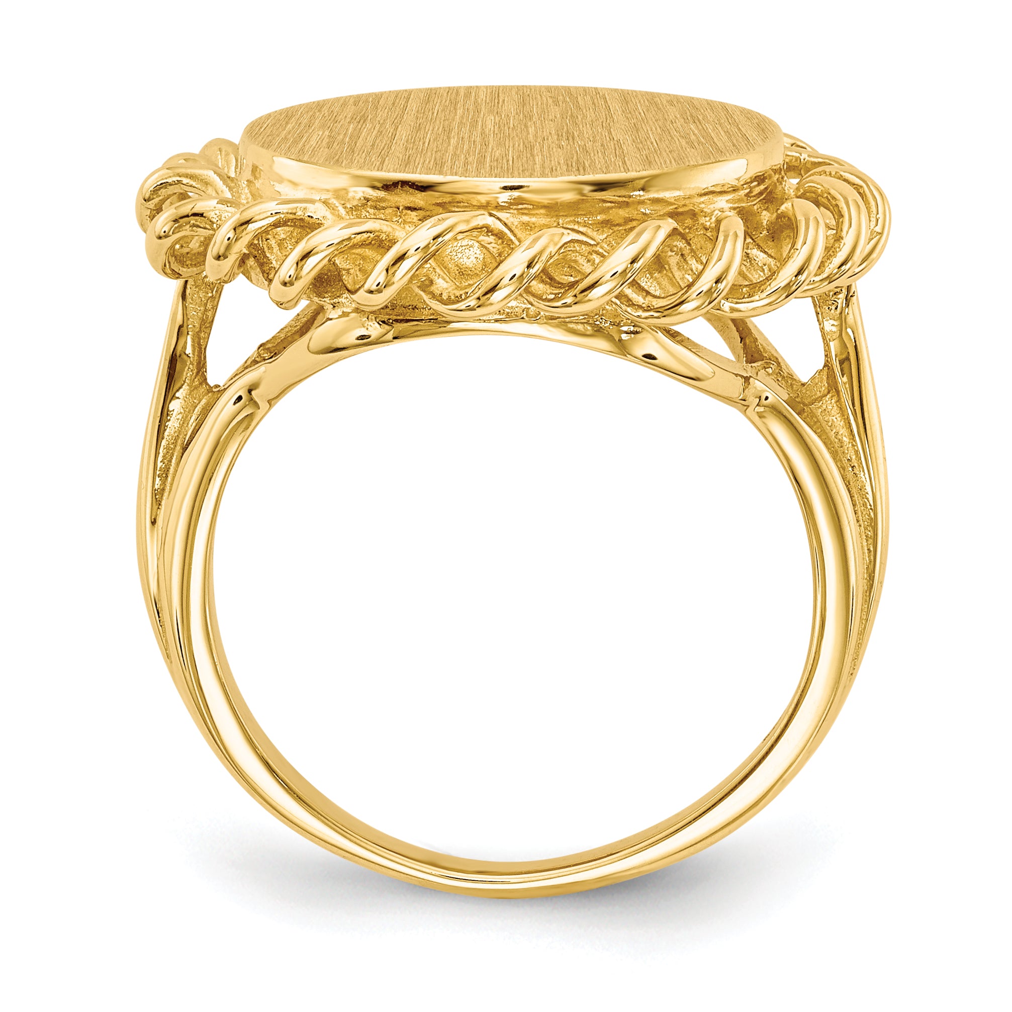 10k 14.5x15.0mm Open Back Signet Ring Main image