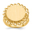 14k 15.0x14.5mm Open Back Signet Ring