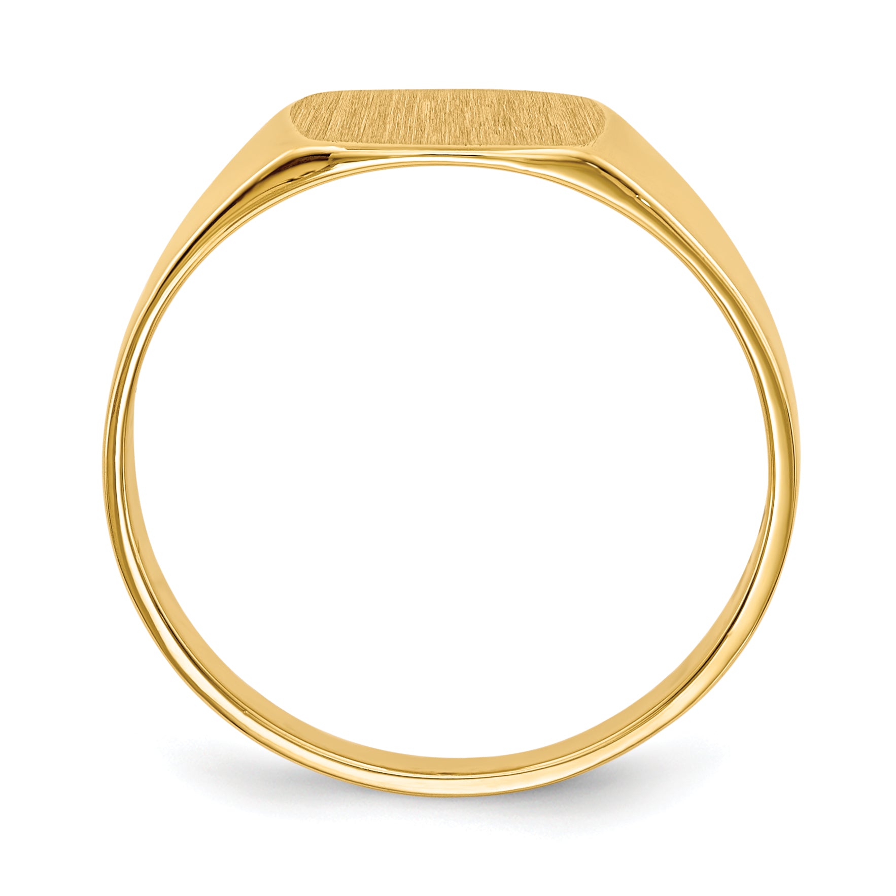 14k 9.0x8.5mm Closed Back Signet Ring
