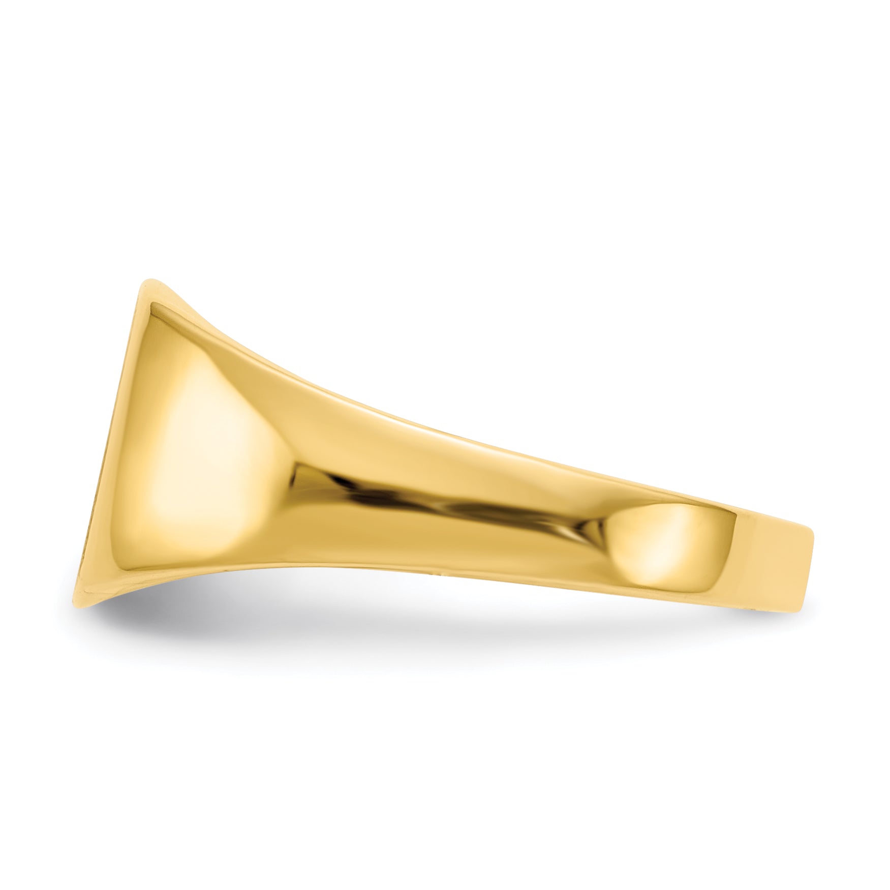 14k 9.0x8.5mm Closed Back Signet Ring