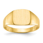 10ky 8.5x9.0mm Closed Back Signet Ring