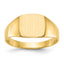 10ky 8.5x9.0mm Closed Back Signet Ring