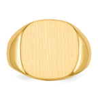 10k 16.0x17.0mm Closed Back Men's Signet Ring
